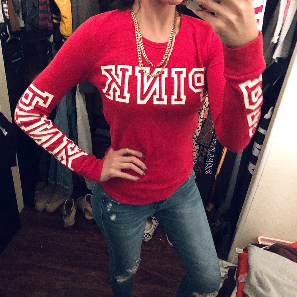 PINK VICTORIA’S SECRET L/S THERMAL TEE